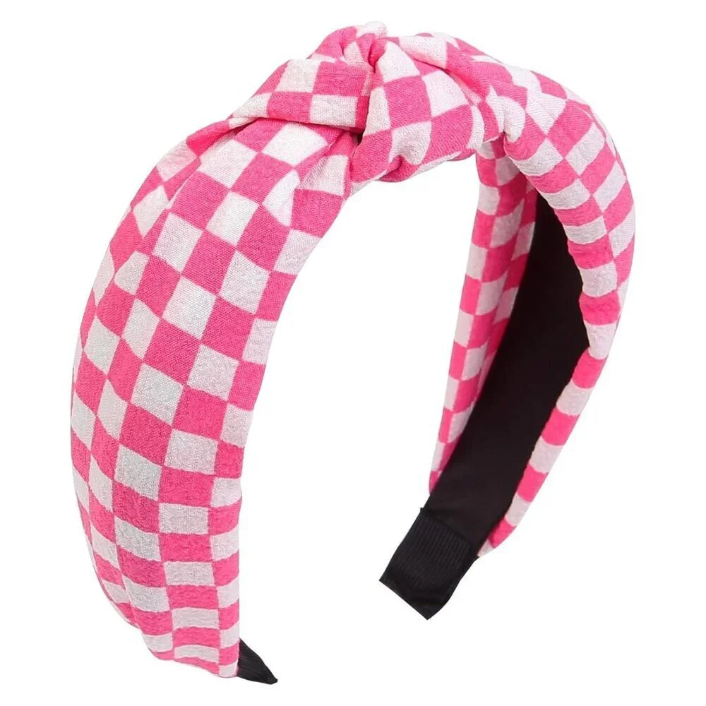 Pink Flower Hairbands for Women Girls 4 Pack Non Slip and Elastic